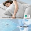 imageBedsure Cooling Sheets Queen Size Cooling Bed Sheets for Hot Sleepers Chill Cool Sheet Deep Pocket Up to 18 Inches Soft amp Breathable Queen Sheet Set 4 Pieces White01  Grey