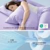 imageBedsure Cooling Sheets Queen Size Cooling Bed Sheets for Hot Sleepers Chill Cool Sheet Deep Pocket Up to 18 Inches Soft amp Breathable Queen Sheet Set 4 Pieces White06  Purple
