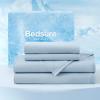 imageBedsure Cooling Sheets Queen Size Cooling Bed Sheets for Hot Sleepers Chill Cool Sheet Deep Pocket Up to 18 Inches Soft amp Breathable Queen Sheet Set 4 Pieces White04  Blue