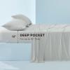 imageBedsure Cooling Sheets Queen Size Cooling Bed Sheets for Hot Sleepers Chill Cool Sheet Deep Pocket Up to 18 Inches Soft amp Breathable Queen Sheet Set 4 Pieces White01  Grey