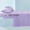 imageBedsure Cooling Sheets Queen Size Cooling Bed Sheets for Hot Sleepers Chill Cool Sheet Deep Pocket Up to 18 Inches Soft amp Breathable Queen Sheet Set 4 Pieces White06  Purple