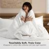 imageBedsure Removable Cover with Comforter Duvet Insert Queen  4 Pieces White Prewashed Soft Bedding Set for All Seasons Use Includes 1 Duvet Cover 1 Comforter 2 Pillow ShamsWhite