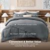 imageBedsure Removable Cover with Comforter Duvet Insert Queen  4 Pieces White Prewashed Soft Bedding Set for All Seasons Use Includes 1 Duvet Cover 1 Comforter 2 Pillow ShamsDark Gray