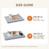 imageBedsure Self Warming Cat Bed Extra Warm Self Heating Mat for Cats amp Dogs Non Electric AntiSlip Medium Thermal Pet Pad Indoor with Removable Washable Cover 29 x 19BrownGrey