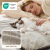 imageBedsure Self Warming Cat Bed Extra Warm Self Heating Mat for Cats amp Dogs Non Electric AntiSlip Medium Thermal Pet Pad Indoor with Removable Washable Cover 29 x 19BrownBrown