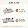 imageBedsure Self Warming Cat Bed Extra Warm Self Heating Mat for Cats amp Dogs Non Electric AntiSlip Medium Thermal Pet Pad Indoor with Removable Washable Cover 29 x 19BrownBrown