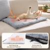 imageBedsure Self Warming Cat Bed Extra Warm Self Heating Mat for Cats amp Dogs Non Electric AntiSlip Medium Thermal Pet Pad Indoor with Removable Washable Cover 29 x 19BrownGrey