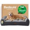 imageBedsure SupportMax XL Pro Orthopedic Dog Beds Large Sized Dog  Extra Thick Supportive Dogs Couch with Waterproof Washable Cover Extra Large Comfort Pet Sofa with Soft Sherpa amp Nonskid Bottom BeigeGrey