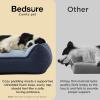 imageBedsure SupportMax XL Pro Orthopedic Dog Beds Large Sized Dog  Extra Thick Supportive Dogs Couch with Waterproof Washable Cover Extra Large Comfort Pet Sofa with Soft Sherpa amp Nonskid Bottom BeigeNavy