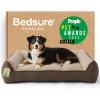 imageBedsure SupportMax XL Pro Orthopedic Dog Beds Large Sized Dog  Extra Thick Supportive Dogs Couch with Waterproof Washable Cover Extra Large Comfort Pet Sofa with Soft Sherpa amp Nonskid Bottom BeigeBrown