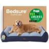 imageBedsure SupportMax XL Pro Orthopedic Dog Beds Large Sized Dog  Extra Thick Supportive Dogs Couch with Waterproof Washable Cover Extra Large Comfort Pet Sofa with Soft Sherpa amp Nonskid Bottom BeigeNavy