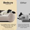 imageBedsure SupportMax XL Pro Orthopedic Dog Beds Large Sized Dog  Extra Thick Supportive Dogs Couch with Waterproof Washable Cover Extra Large Comfort Pet Sofa with Soft Sherpa amp Nonskid Bottom BeigeCream