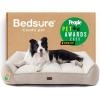 imageBedsure SupportMax XL Pro Orthopedic Dog Beds Large Sized Dog  Extra Thick Supportive Dogs Couch with Waterproof Washable Cover Extra Large Comfort Pet Sofa with Soft Sherpa amp Nonskid Bottom BeigeCream