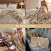 imageBedsure Waffle Couch Throw Blanket  GentleSoft Fleece Cozy Blanket for Sofa Bed Room Decor Super Fluffy Checkered Throw for Women Girls Warm Cute All Season Gift Tan 50x60 InchesTan