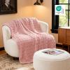 imageBedsure Waffle Couch Throw Blanket  GentleSoft Fleece Cozy Blanket for Sofa Bed Room Decor Super Fluffy Checkered Throw for Women Girls Warm Cute All Season Gift Tan 50x60 InchesLight Pink