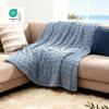 imageBedsure Waffle Couch Throw Blanket  GentleSoft Fleece Cozy Blanket for Sofa Bed Room Decor Super Fluffy Checkered Throw for Women Girls Warm Cute All Season Gift Tan 50x60 InchesAshley Blue
