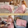 imageBedsure Waffle Couch Throw Blanket  GentleSoft Fleece Cozy Blanket for Sofa Bed Room Decor Super Fluffy Checkered Throw for Women Girls Warm Cute All Season Gift Tan 50x60 InchesLight Pink
