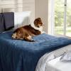 imageBedsure Waterproof Couch Cover for Dogs Washable  Waterproof Blanket for Large Dogs Couch Sofa Bed Cozy Lightweight Furniture Protector for Pet Cat Quick Drying Sandy Tan 52x82INNavy