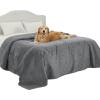 imageBedsure Waterproof Couch Cover for Dogs Washable  Waterproof Blanket for Large Dogs Couch Sofa Bed Cozy Lightweight Furniture Protector for Pet Cat Quick Drying Sandy Tan 52x82INAsh Grey