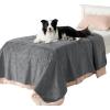 imageBedsure Waterproof Couch Cover for Dogs Washable  Waterproof Blanket for Large Dogs Couch Sofa Bed Cozy Lightweight Furniture Protector for Pet Cat Quick Drying Sandy Tan 52x82INAsh Grey