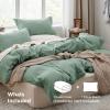 imageBedsure White Duvet Cover Full Size  3 Pieces Prewashed Extra Soft CottonLike Polyester Bedding Set Includes 1 Duvet Cover 80x90 Inches with Zipper Closure amp 2 Pillow Shams Comforter Not Included03  Sage Green No Comforter