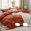 imageBedsure White Duvet Cover Full Size  3 Pieces Prewashed Extra Soft CottonLike Polyester Bedding Set Includes 1 Duvet Cover 80x90 Inches with Zipper Closure amp 2 Pillow Shams Comforter Not Included08  Terracotta No Comforter