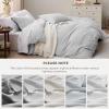 imageBedsure White Duvet Cover Full Size  3 Pieces Prewashed Extra Soft CottonLike Polyester Bedding Set Includes 1 Duvet Cover 80x90 Inches with Zipper Closure amp 2 Pillow Shams Comforter Not Included04  Light Grey No Comforter