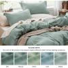 imageBedsure White Duvet Cover Full Size  3 Pieces Prewashed Extra Soft CottonLike Polyester Bedding Set Includes 1 Duvet Cover 80x90 Inches with Zipper Closure amp 2 Pillow Shams Comforter Not Included03  Sage Green No Comforter
