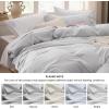 imageBedsure White Duvet Cover Full Size  3 Pieces Prewashed Extra Soft CottonLike Polyester Bedding Set Includes 1 Duvet Cover 80x90 Inches with Zipper Closure amp 2 Pillow Shams Comforter Not Included04  Light Grey No Comforter