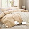 imageBedsure White Duvet Cover Full Size  3 Pieces Prewashed Extra Soft CottonLike Polyester Bedding Set Includes 1 Duvet Cover 80x90 Inches with Zipper Closure amp 2 Pillow Shams Comforter Not Included08  Alabaster Gleam No Comforter