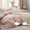 imageBedsure White Duvet Cover Full Size  3 Pieces Prewashed Extra Soft CottonLike Polyester Bedding Set Includes 1 Duvet Cover 80x90 Inches with Zipper Closure amp 2 Pillow Shams Comforter Not Included09  Rose Pink No Comforter