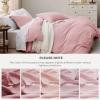 imageBedsure White Duvet Cover Full Size  3 Pieces Prewashed Extra Soft CottonLike Polyester Bedding Set Includes 1 Duvet Cover 80x90 Inches with Zipper Closure amp 2 Pillow Shams Comforter Not Included09  Pink No Comforter