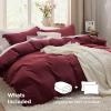 imageBedsure White Duvet Cover Full Size  3 Pieces Prewashed Extra Soft CottonLike Polyester Bedding Set Includes 1 Duvet Cover 80x90 Inches with Zipper Closure amp 2 Pillow Shams Comforter Not Included10  Winery No Comforter