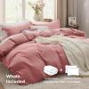 imageBedsure White Duvet Cover Full Size  3 Pieces Prewashed Extra Soft CottonLike Polyester Bedding Set Includes 1 Duvet Cover 80x90 Inches with Zipper Closure amp 2 Pillow Shams Comforter Not Included09  Pink Clay No Comforter