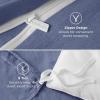 imageBedsure White Duvet Cover Full Size  3 Pieces Prewashed Extra Soft CottonLike Polyester Bedding Set Includes 1 Duvet Cover 80x90 Inches with Zipper Closure amp 2 Pillow Shams Comforter Not Included05  Slate Blue No Comforter