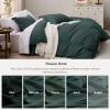 imageBedsure White Duvet Cover Full Size  3 Pieces Prewashed Extra Soft CottonLike Polyester Bedding Set Includes 1 Duvet Cover 80x90 Inches with Zipper Closure amp 2 Pillow Shams Comforter Not Included03  Forest Green No Comforter