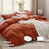imageBedsure White Duvet Cover Full Size  3 Pieces Prewashed Extra Soft CottonLike Polyester Bedding Set Includes 1 Duvet Cover 80x90 Inches with Zipper Closure amp 2 Pillow Shams Comforter Not Included08  Terracotta No Comforter