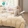 imageBedsure White Duvet Cover Full Size  3 Pieces Prewashed Extra Soft CottonLike Polyester Bedding Set Includes 1 Duvet Cover 80x90 Inches with Zipper Closure amp 2 Pillow Shams Comforter Not Included08  Alabaster Gleam No Comforter