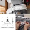 imageBedsure White Duvet Cover Full Size  3 Pieces Prewashed Extra Soft CottonLike Polyester Bedding Set Includes 1 Duvet Cover 80x90 Inches with Zipper Closure amp 2 Pillow Shams Comforter Not Included04  Dark Grey No Comforter