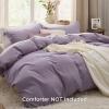 imageBedsure White Duvet Cover Full Size  3 Pieces Prewashed Extra Soft CottonLike Polyester Bedding Set Includes 1 Duvet Cover 80x90 Inches with Zipper Closure amp 2 Pillow Shams Comforter Not Included06  Grayish Purple No Comforter