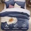 imageBedsure White Duvet Cover Full Size  3 Pieces Prewashed Extra Soft CottonLike Polyester Bedding Set Includes 1 Duvet Cover 80x90 Inches with Zipper Closure amp 2 Pillow Shams Comforter Not Included05  Navy No Comforter