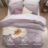 imageBedsure White Duvet Cover Full Size  3 Pieces Prewashed Extra Soft CottonLike Polyester Bedding Set Includes 1 Duvet Cover 80x90 Inches with Zipper Closure amp 2 Pillow Shams Comforter Not Included06  Dusty Purple No Comforter