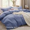 imageBedsure White Duvet Cover Full Size  3 Pieces Prewashed Extra Soft CottonLike Polyester Bedding Set Includes 1 Duvet Cover 80x90 Inches with Zipper Closure amp 2 Pillow Shams Comforter Not Included05  Slate Blue No Comforter