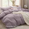 imageBedsure White Duvet Cover Full Size  3 Pieces Prewashed Extra Soft CottonLike Polyester Bedding Set Includes 1 Duvet Cover 80x90 Inches with Zipper Closure amp 2 Pillow Shams Comforter Not Included06  Dusty Purple No Comforter