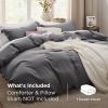 imageBedsure White Duvet Cover Full Size  3 Pieces Prewashed Extra Soft CottonLike Polyester Bedding Set Includes 1 Duvet Cover 80x90 Inches with Zipper Closure amp 2 Pillow Shams Comforter Not Included04  Dark Grey No Comforter