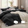 imageBedsure White Duvet Cover Full Size  3 Pieces Prewashed Extra Soft CottonLike Polyester Bedding Set Includes 1 Duvet Cover 80x90 Inches with Zipper Closure amp 2 Pillow Shams Comforter Not Included07  Black No Comforter