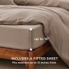 imageBedsure White Duvet Cover Full Size  3 Pieces Prewashed Extra Soft CottonLike Polyester Bedding Set Includes 1 Duvet Cover 80x90 Inches with Zipper Closure amp 2 Pillow Shams Comforter Not Included02  Khaki No Comforter