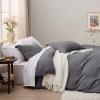 imageBedsure White Duvet Cover Full Size  3 Pieces Prewashed Extra Soft CottonLike Polyester Bedding Set Includes 1 Duvet Cover 80x90 Inches with Zipper Closure amp 2 Pillow Shams Comforter Not Included04  Dark Grey No Comforter