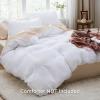imageBedsure White Duvet Cover Full Size  3 Pieces Prewashed Extra Soft CottonLike Polyester Bedding Set Includes 1 Duvet Cover 80x90 Inches with Zipper Closure amp 2 Pillow Shams Comforter Not Included01  Bright White No Comforter