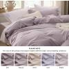 imageBedsure White Duvet Cover Full Size  3 Pieces Prewashed Extra Soft CottonLike Polyester Bedding Set Includes 1 Duvet Cover 80x90 Inches with Zipper Closure amp 2 Pillow Shams Comforter Not Included06  Dusty Purple No Comforter